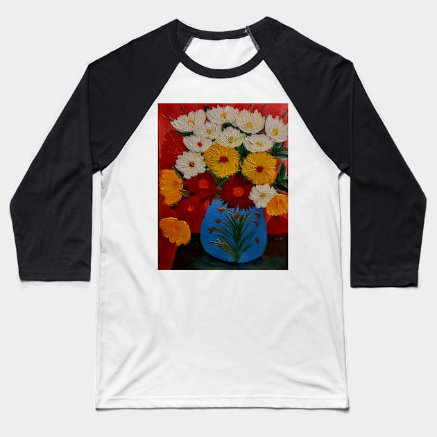 lovely bright flowers n to cheer up your day with some details on vase . Baseball T-Shirt by kkartwork